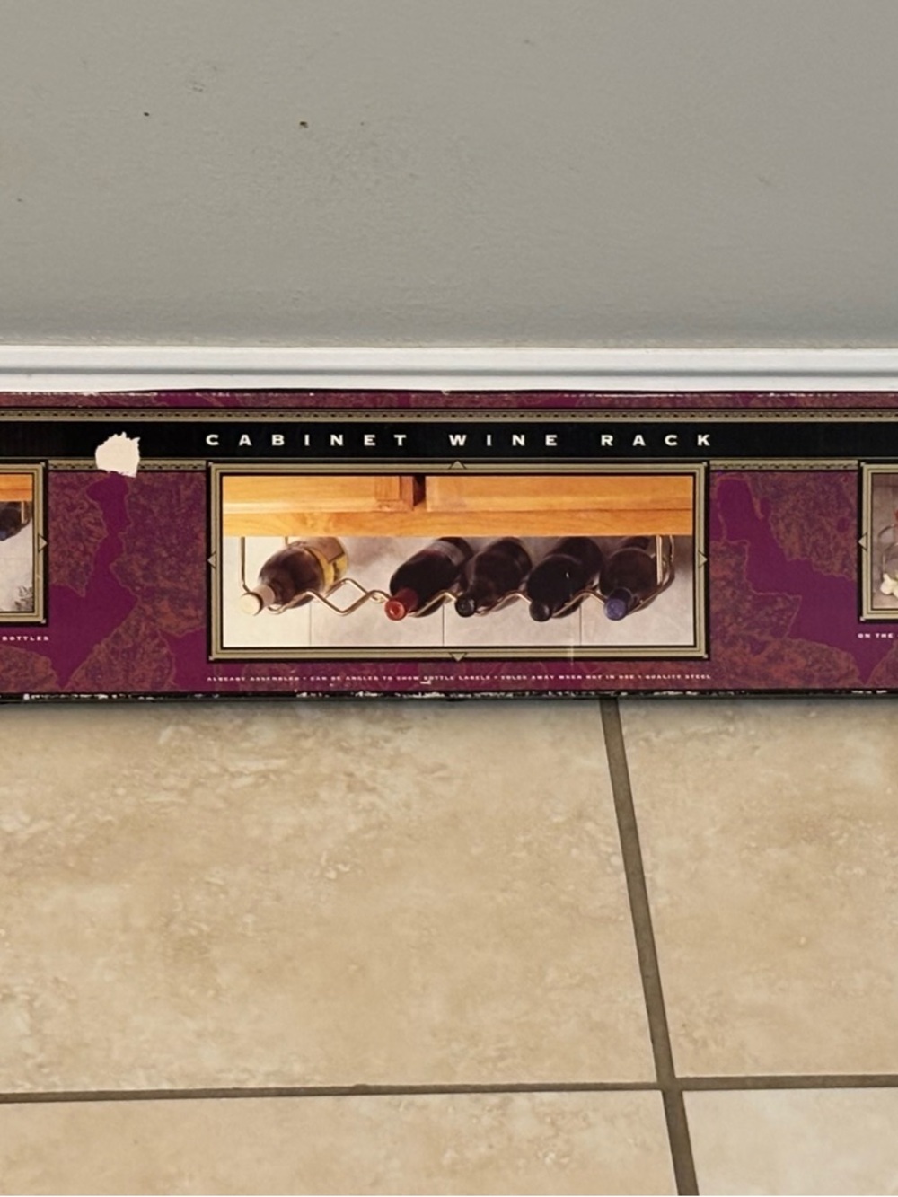 Under-Cabinet Wine Rack Organizer stainless steel brass space saver